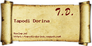 Tapodi Dorina névjegykártya