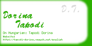 dorina tapodi business card